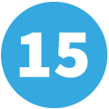 blauer Kreis mit Zahl 15