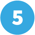 blauer Kreis mit Zahl 5